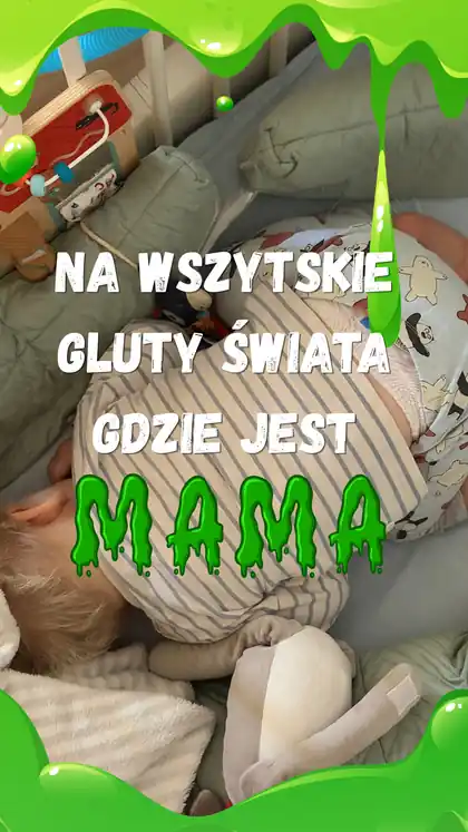 Tadzio odpoczywa w łóżku na okładce historii „Na wszystkie gluty świata! Gdzie jest mama?”